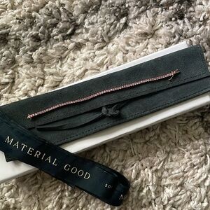 18K Rose Gold 4.03 Carats Pink Sapphire Tennis Bracelet